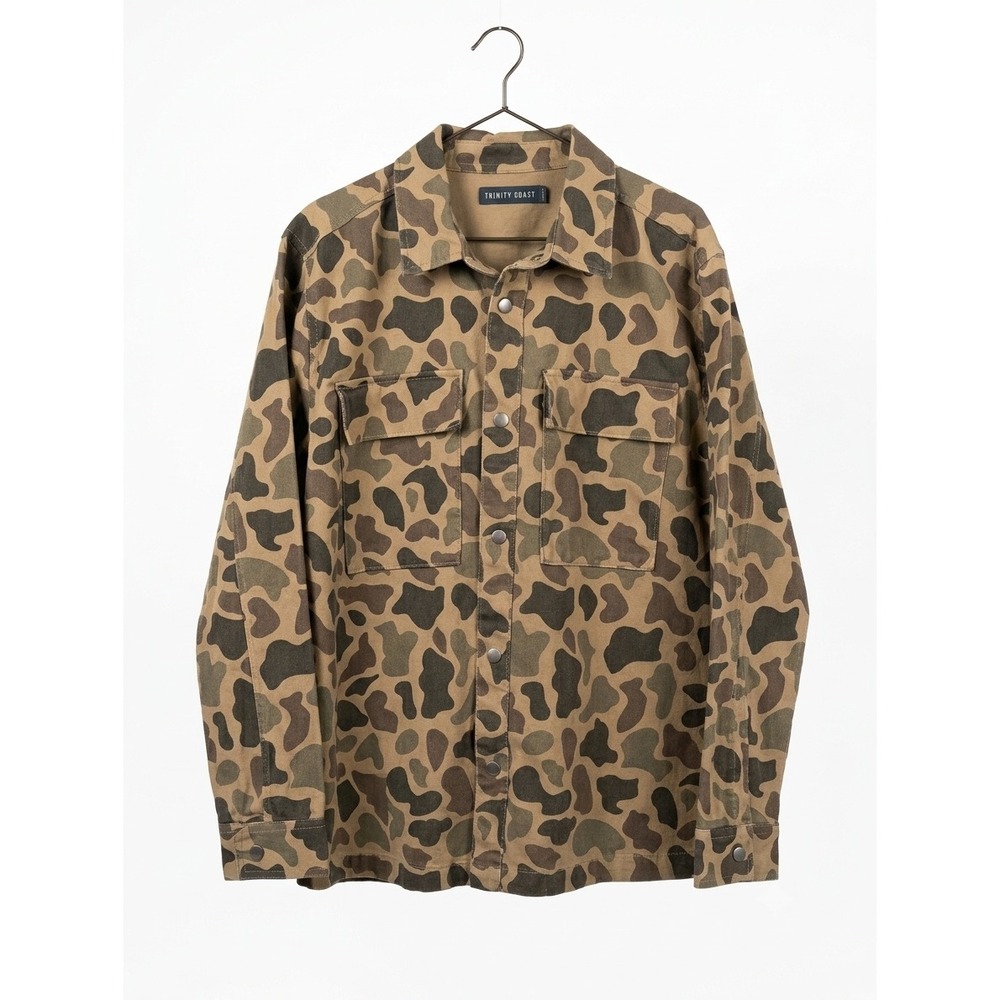 Trinity Coast Men's Duck Camo Snap Button Jacket Size M